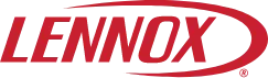 The lennox logo on a black background.