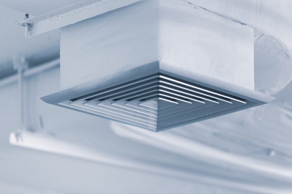 A ceiling vent for improved HVAC air quality.